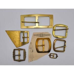 Lot Of Vintage And Antique  Belt Buckles Brass 7 Pieces
